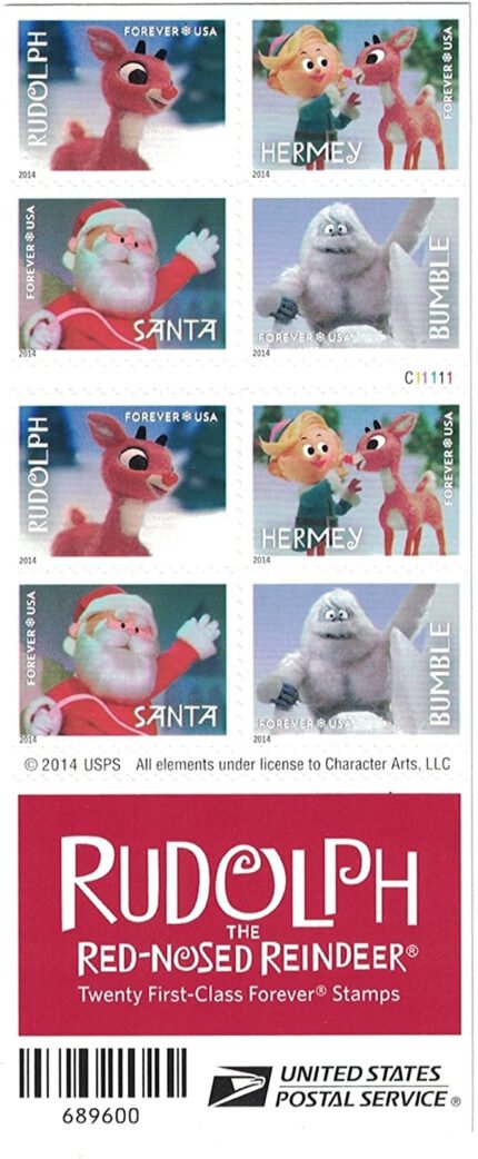 Rudolph the Red-Nosed Reindeer Forever Stamps